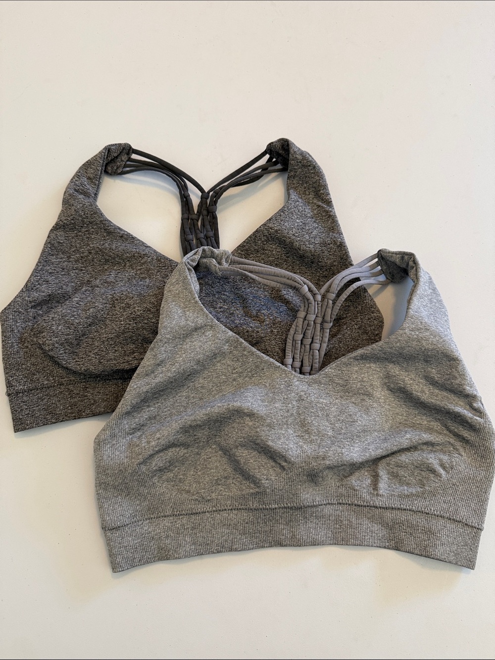 Set of 2 Pro-Fit Seamless Strappy Back Sports Unlined Bralette Size S